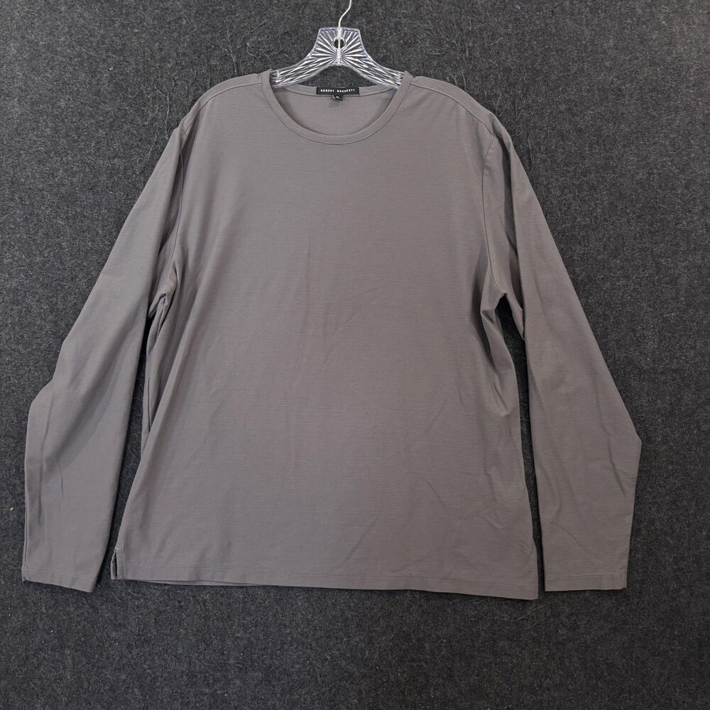 Robert Barakett Hickman Shirt Men's XL Gray Crew Stretch Tee Soft Jersey